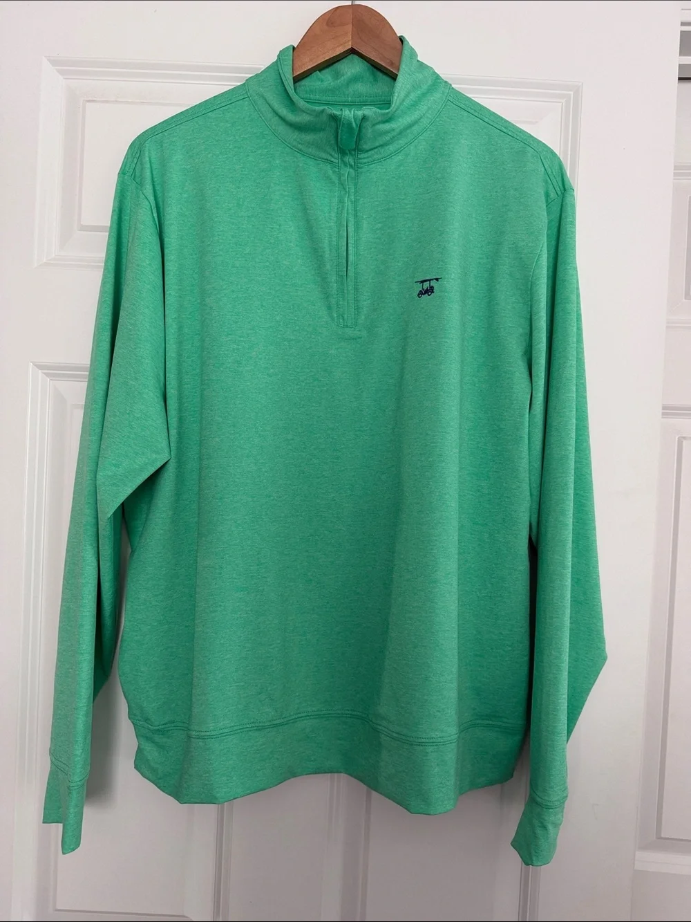 Bald Head Blues Ocean View Quarter Zip Comfort Dry Performance Green Large